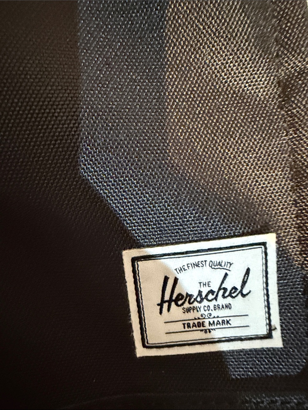 Herschel Supply Company Black Backpack with Brown Leather Strap - Picture 2 of 5